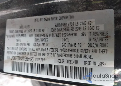 2021 Mazda Cx-5 Grand Touring from USA, damaged, VIN JM3KFBDM4M1365496